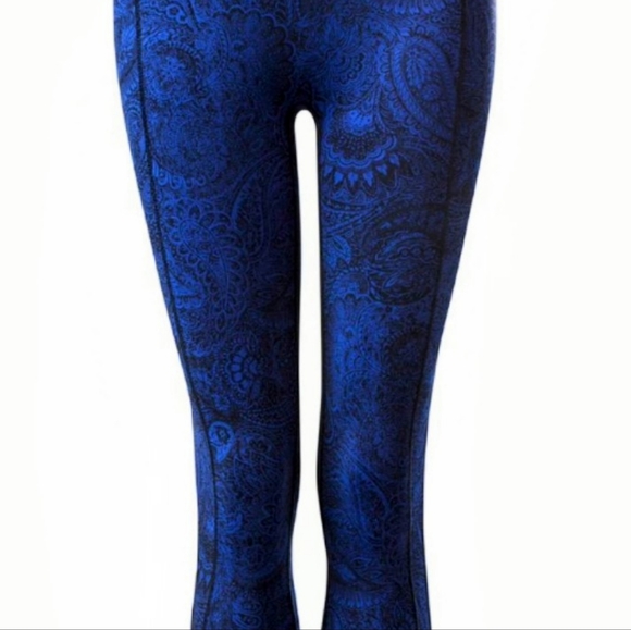 Lululemon Like Nothing 7/8 Tight Antique Paisley Sapphire Blue Black - Picture 5 of 5